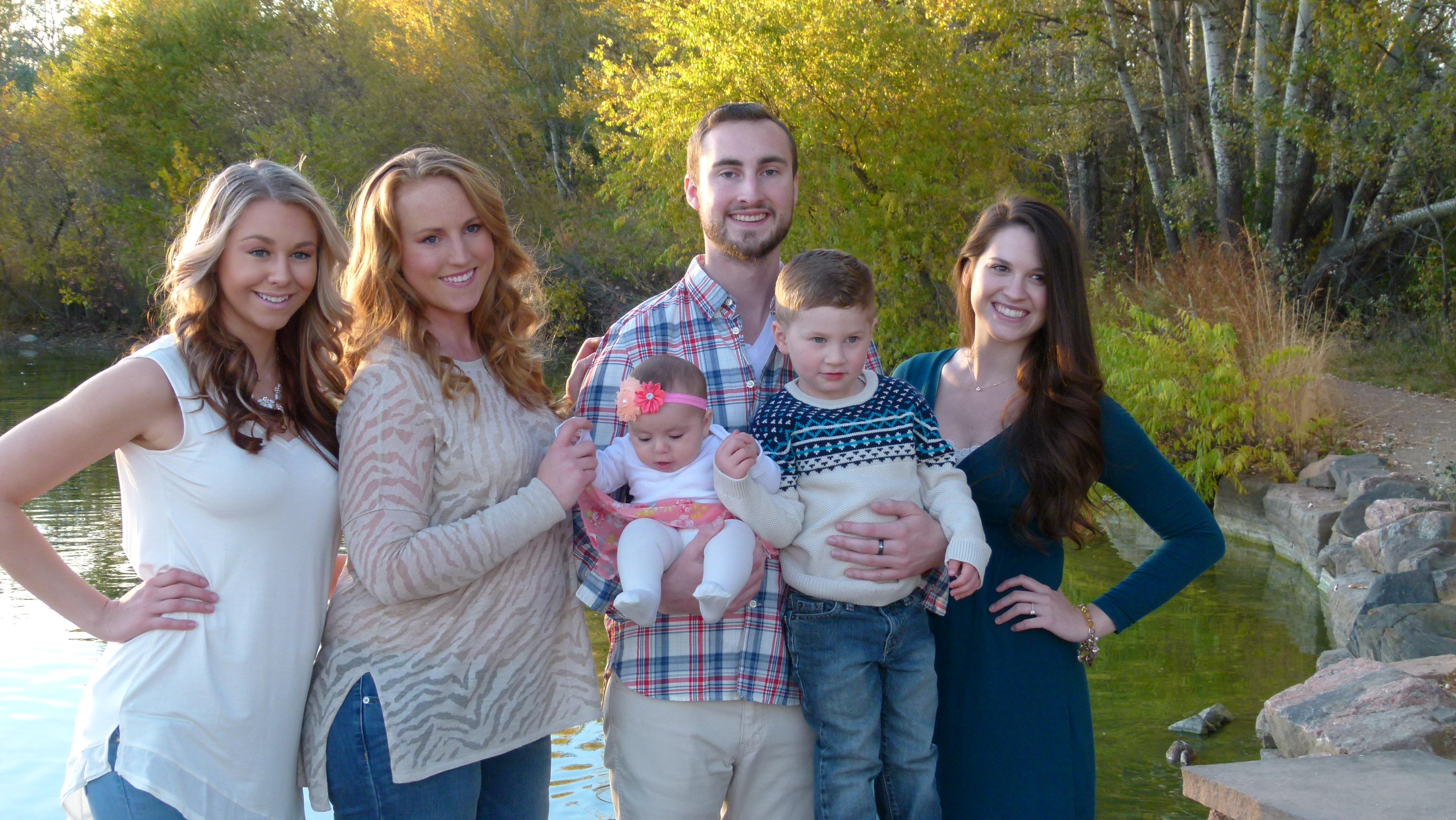 Family at the lake